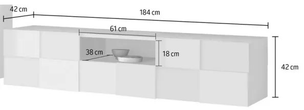 SERIAN fehér TV-szekrény