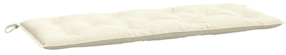 2 db krémfehér oxford szövet kerti padpárna 120 x 50 x 7 cm