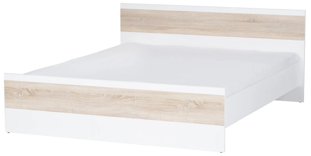 Franciaágy 160 cm Wanta 03 (fehér + szonoma tölgy). 1068249