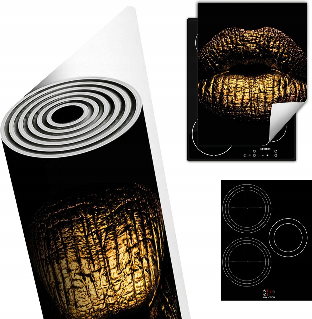 Tűzhelyvédő Szőnyeg Asztali Dekoráció 40x52 arany ajkak