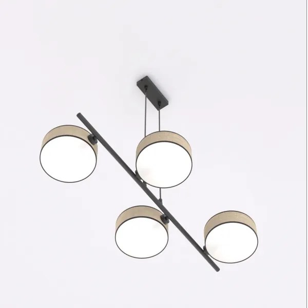 DRUMZ kábeles csillár 4xE14/10W/230V bézs