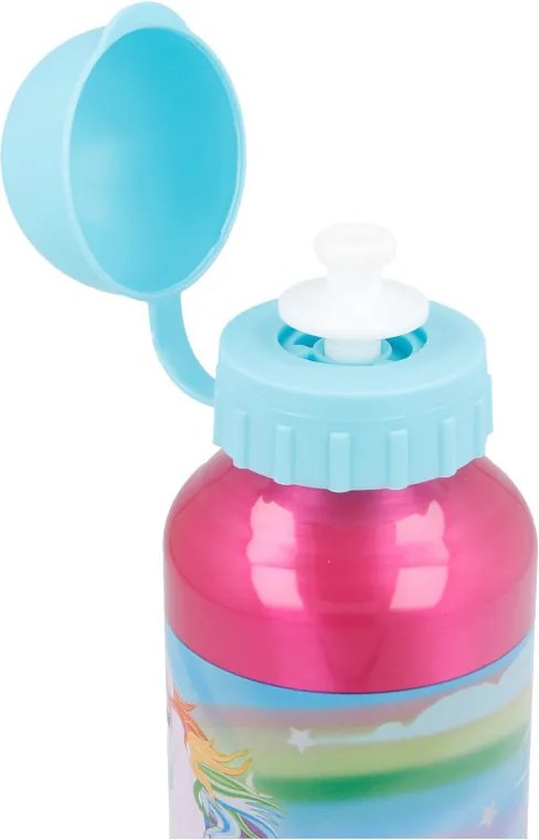 Unikornis Rainbow alumínium kulacs ivókupakkal 400 ml