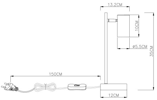 Globo 57910TB - Asztali lámpa ROBBY 1xGU10/5W/230V