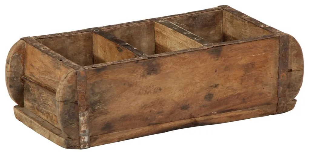 Tálca 30x14x9 cm Tömör Fa Újrahasznosított