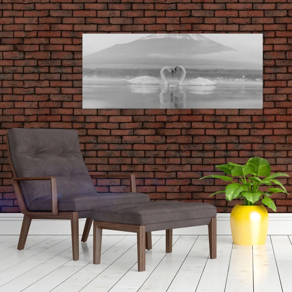Kép - Szerelmes hattyúk (120x50 cm)