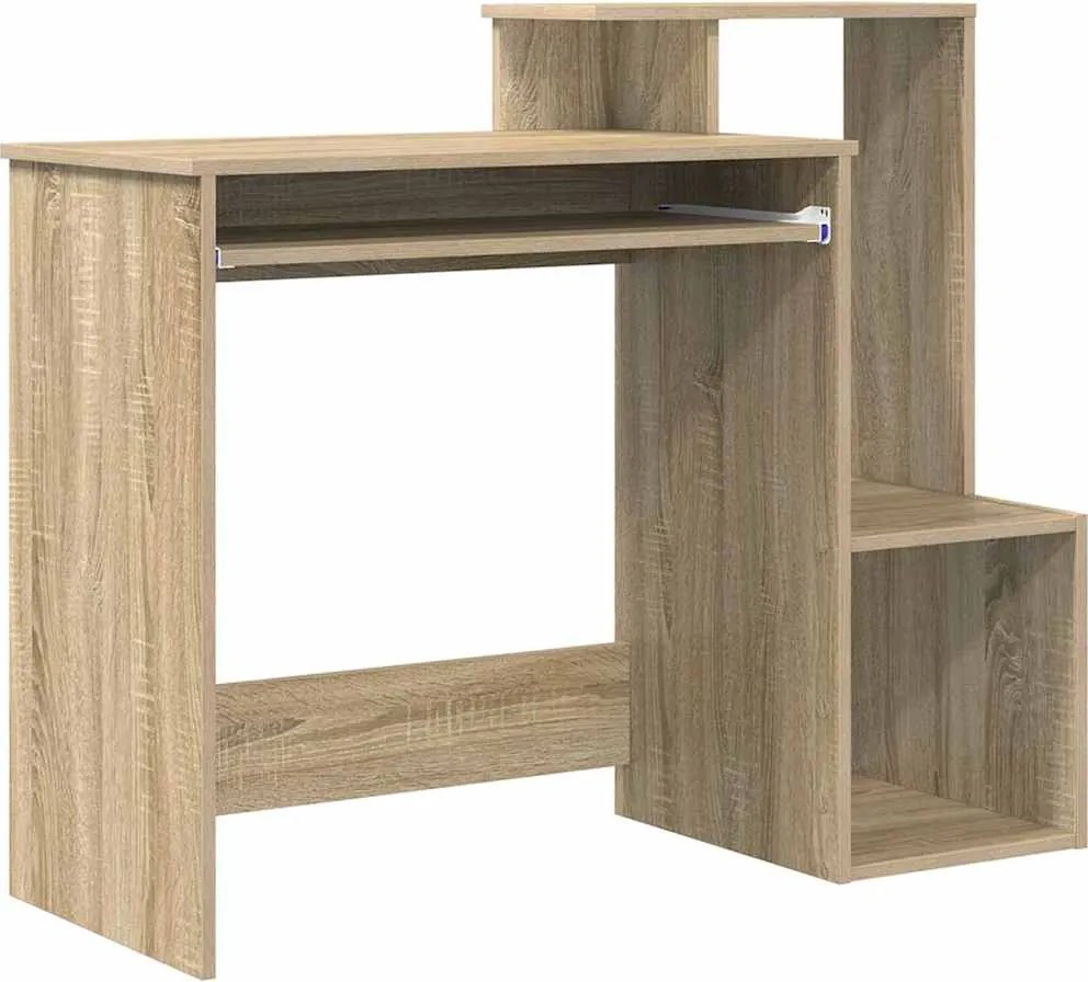 vidaXL Asztal fiókkal Sonoma tölgy 106 x 41 x 88.5 cm Faanyag
