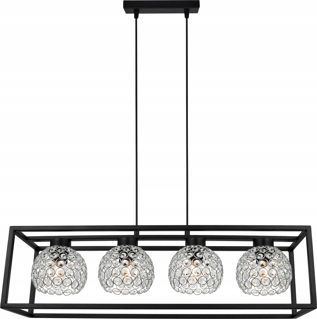 Mennyezeti Lámpa Lógó Csillár Ketrec Elegáns Gömb Csillogó Kristályok