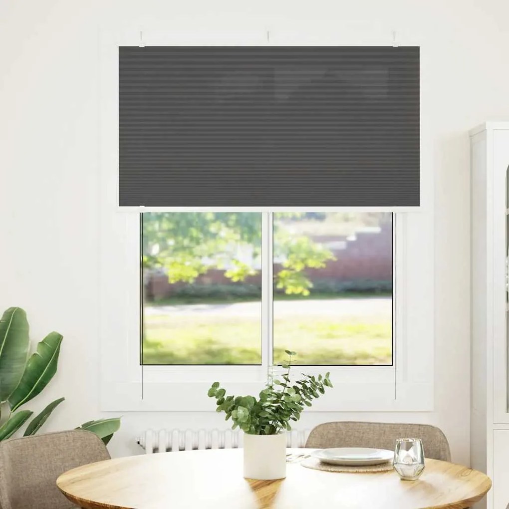 pliszírozott redőny fekete 105x100 cm szövetszélesség 104,4 cm