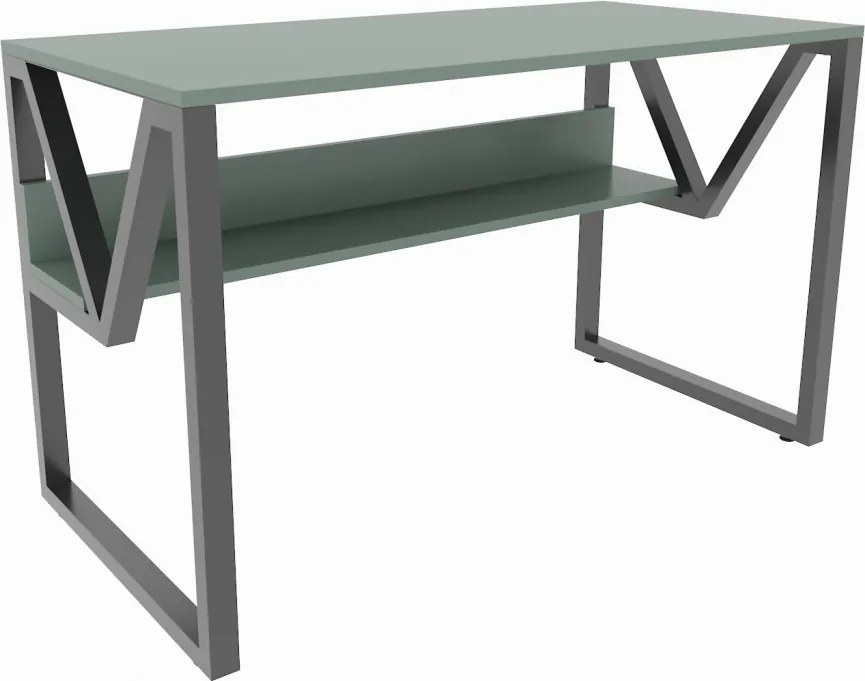 Lona íróasztal, zöld-fekete, 120 cm