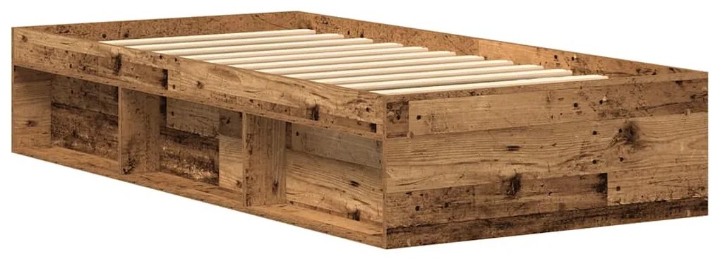 antik fa szerelt fa ágykeret matrac nélkül 75x190 cm