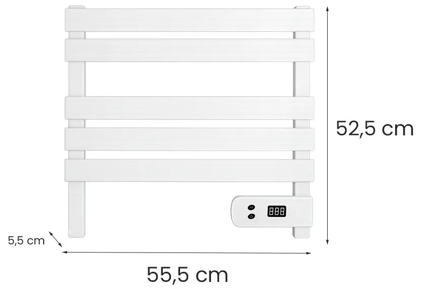 Elektromos törölközőszárító radiátor 150W fehér