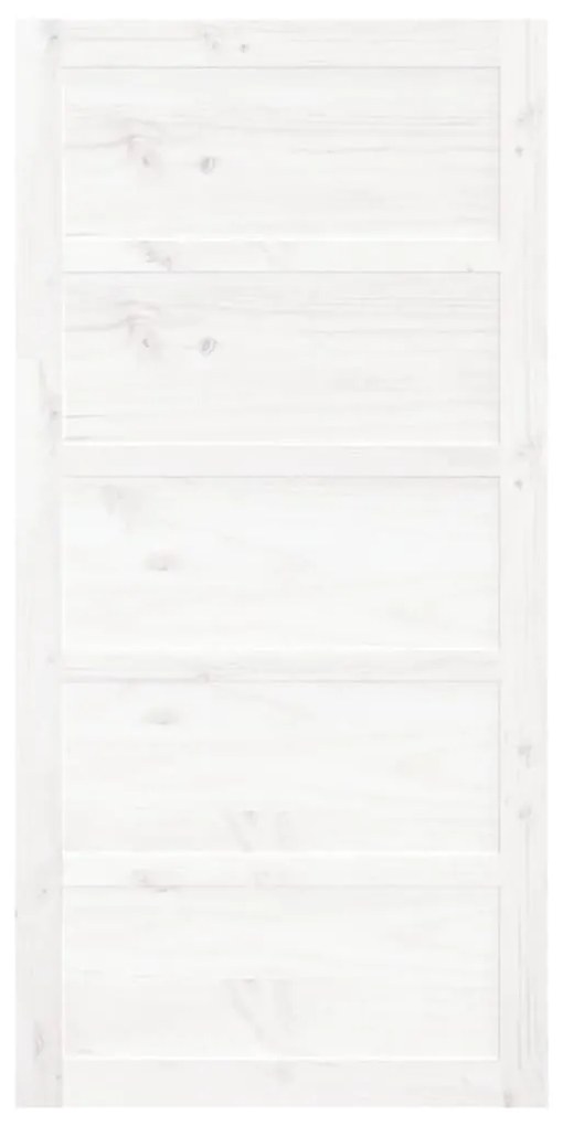 Fehér tömör fenyőfa istálló stílusú ajtó 100 x 1,8 x 204,5 cm