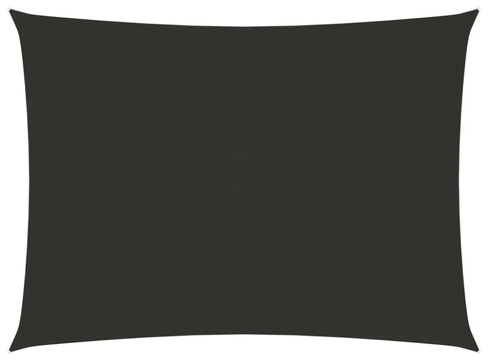 antracitszürke téglalap alakú oxford-szövet napvitorla 2,5x4 m