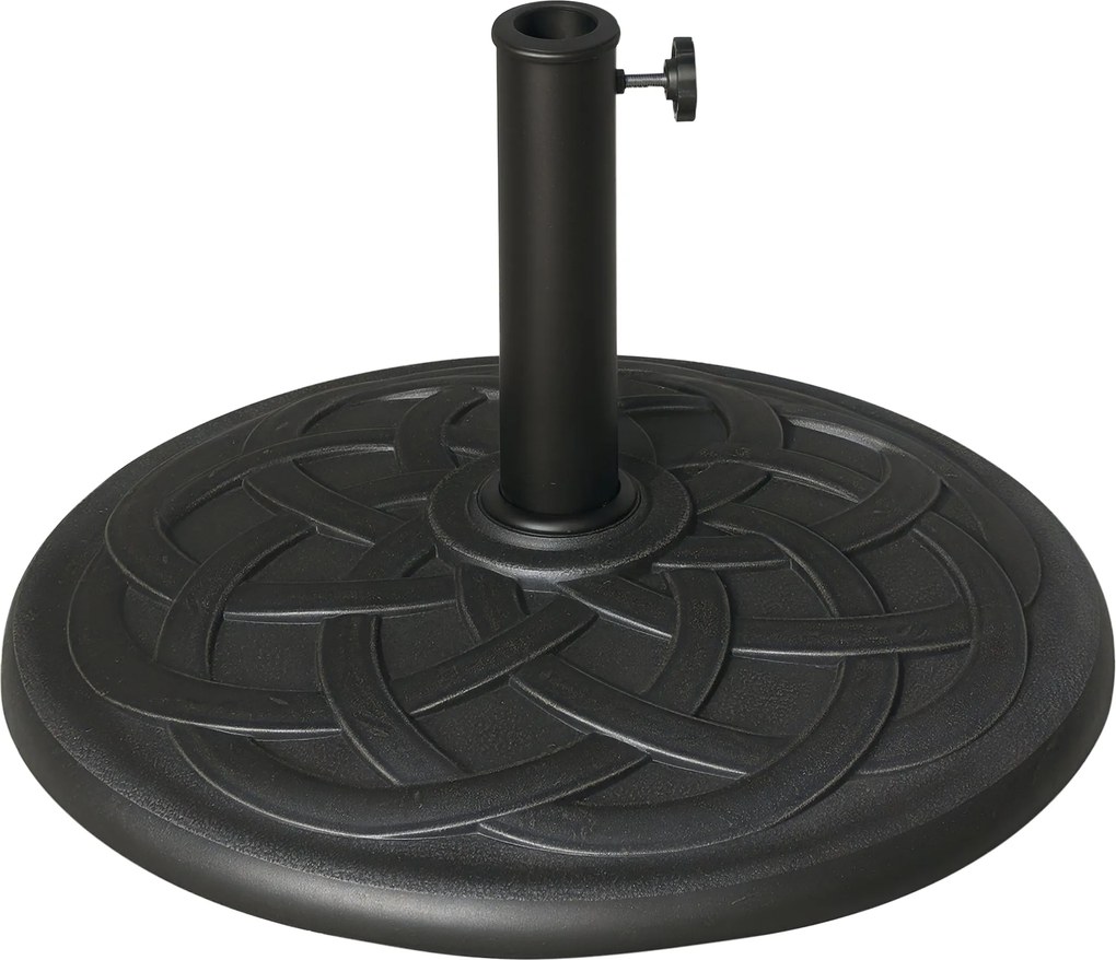 Outsunny Kerti Napernyő Alap Nettó Súly 19 kg Napernyő Állvány 38mm/48mm Oszlophoz Készült Kültéri Teraszra  Ø54.5x34 cm Bronz | Aosom
