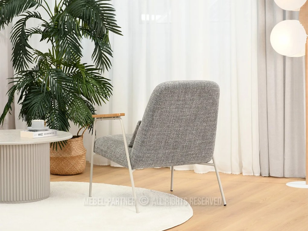 Fotel Elba (szürke bézs + tölgy). 1110001