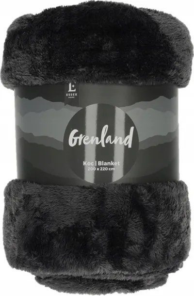 Vastag, bolyhos takaró 150x200 cm grafit sötétszürke Grenland VI