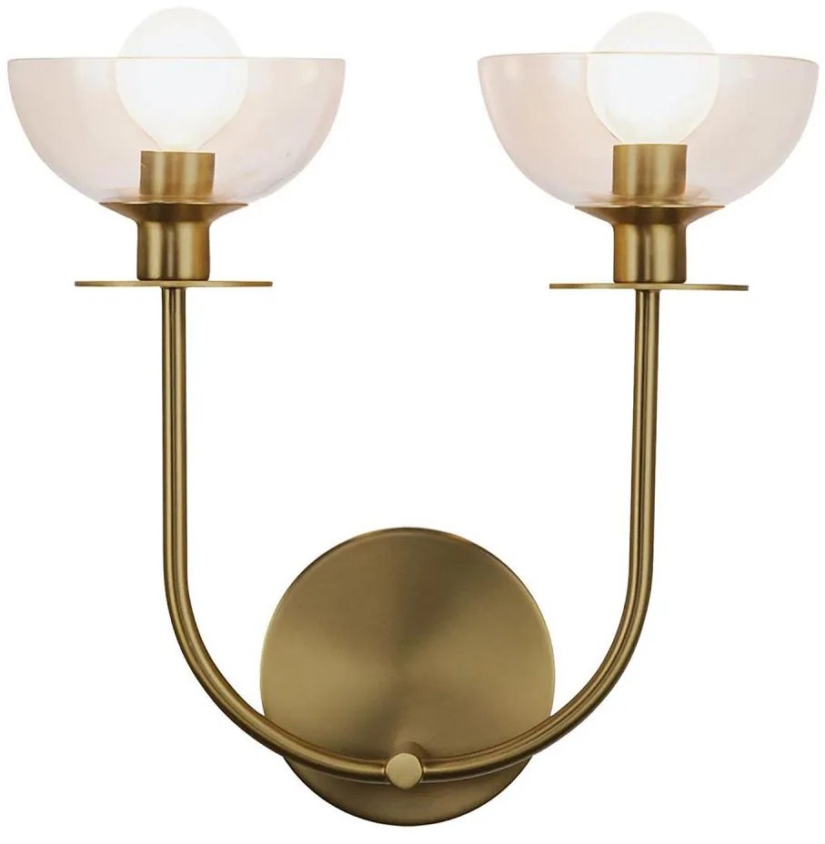 Alora Mood ALM-SYLVIA-2WB-BG-CL - SYLVIA fali lámpa 2xE14/40W/230V arany