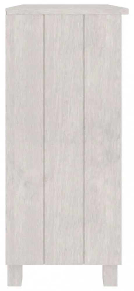 HAMAR fehér tömör fenyőfa tálalószekrény 85 x 35 x 80 cm