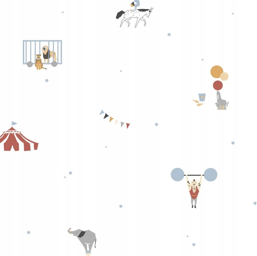 Flizelin Tapéta A Gyerekszobába Cirkusz Motívum
