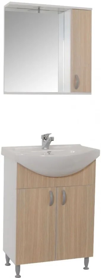 Oglio Fürdőszobai tükrös szekrény 60cm sonoma N