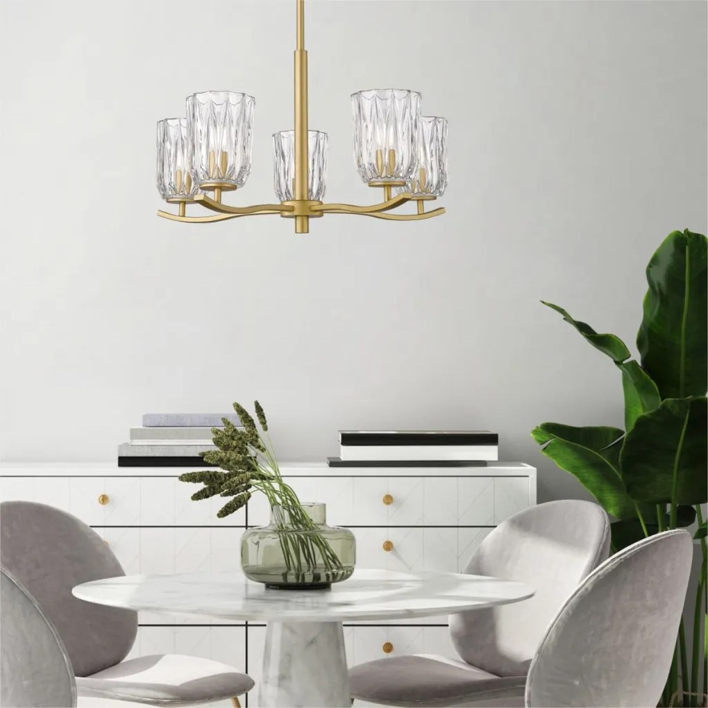 ZUMA LINE P0590-05B-V7AC TAZZA Klasszikus Csillár Arany E14 IP20