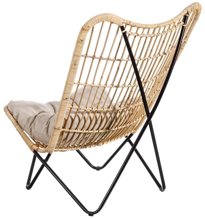 Natúr színű szőtt fotel – Ixia