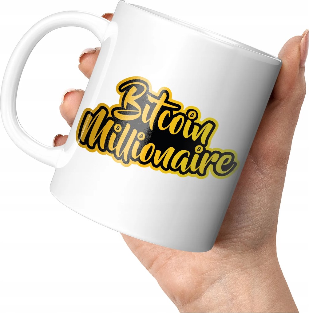 Digitális Bögre Arany Divatos Stílusos Bögre Bitcoin Kriptovaluta Kripto