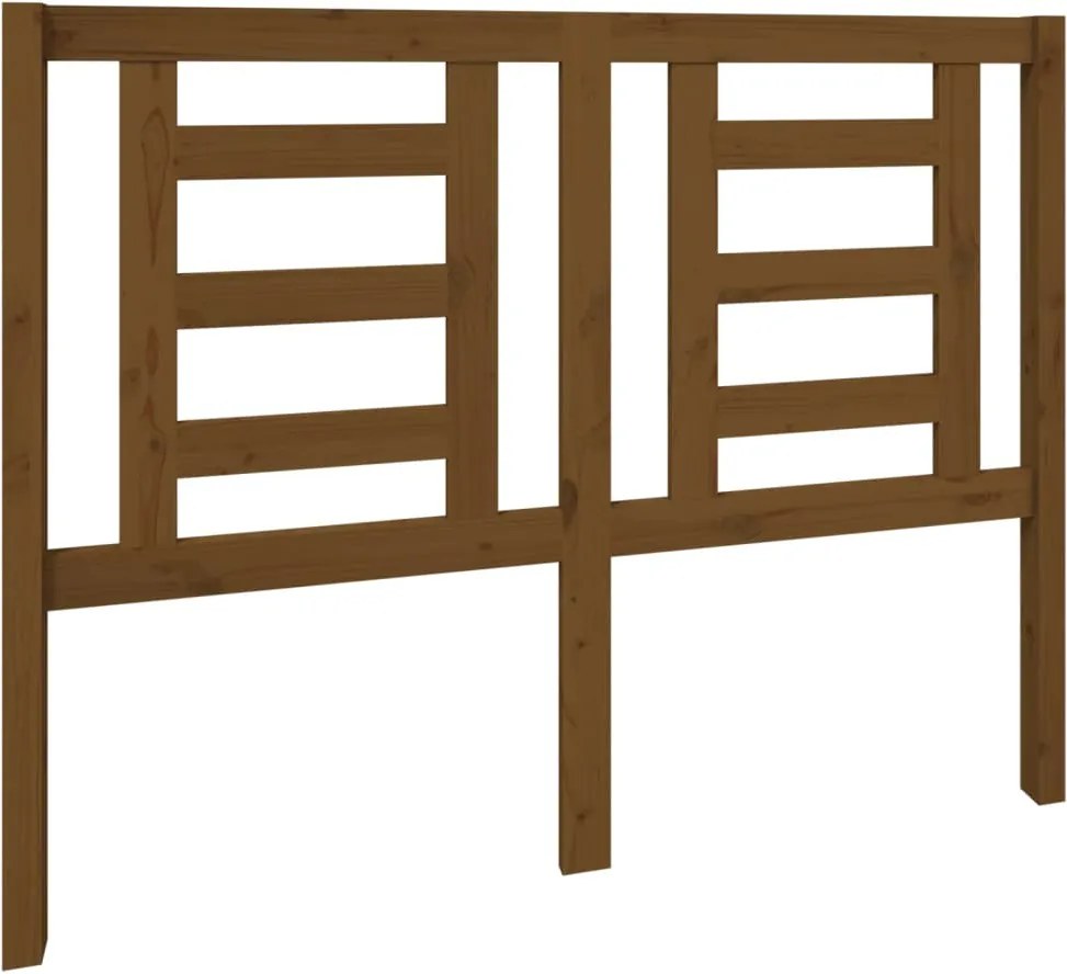 vidaXL mézbarna tömör fenyőfa ágyfejtámla 126 x 4 x 100 cm