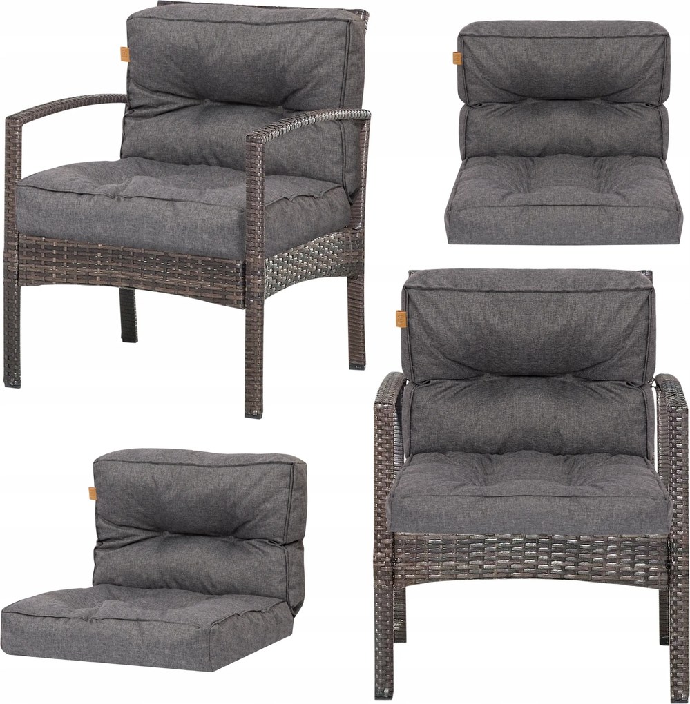 Székpárna szék kerti bútor Rattan Vízálló Steppelt