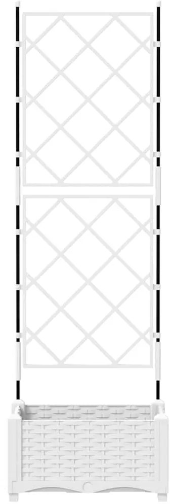 Kertész cserép rácsos változattal Fehér 40 x 40 x 125,5 cm PP