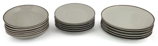 18 darabos zöld porcelán étkészlet