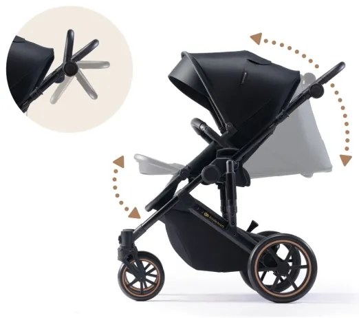 KINDERKRAFT - Kombinált babakocsi 2in1 PRIME 2 fekete