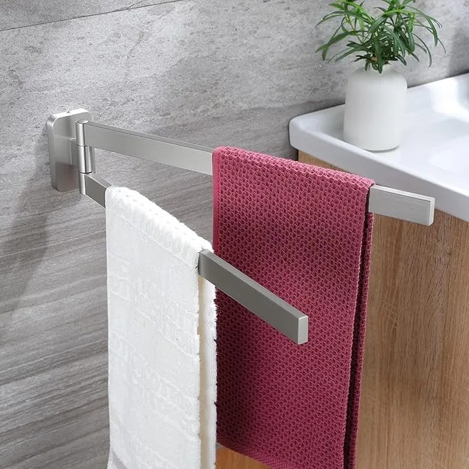 Zunto törölközőtartó 41 cm, falra szerelhető, perforált fogantyú