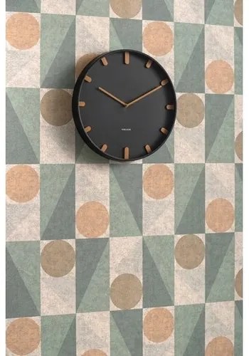 Karlsson 5942BK design falióra 40 cm, fekete