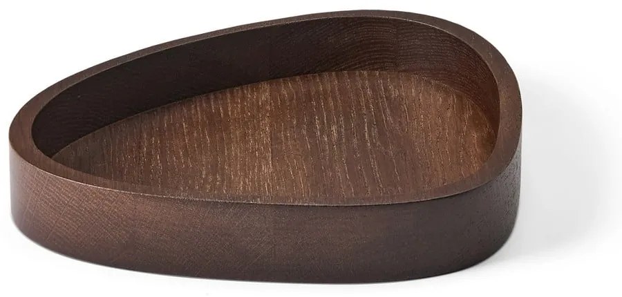 Barna dekoratív fa tárolódoboz 18x16x3 cm Curve M – LIND DNA