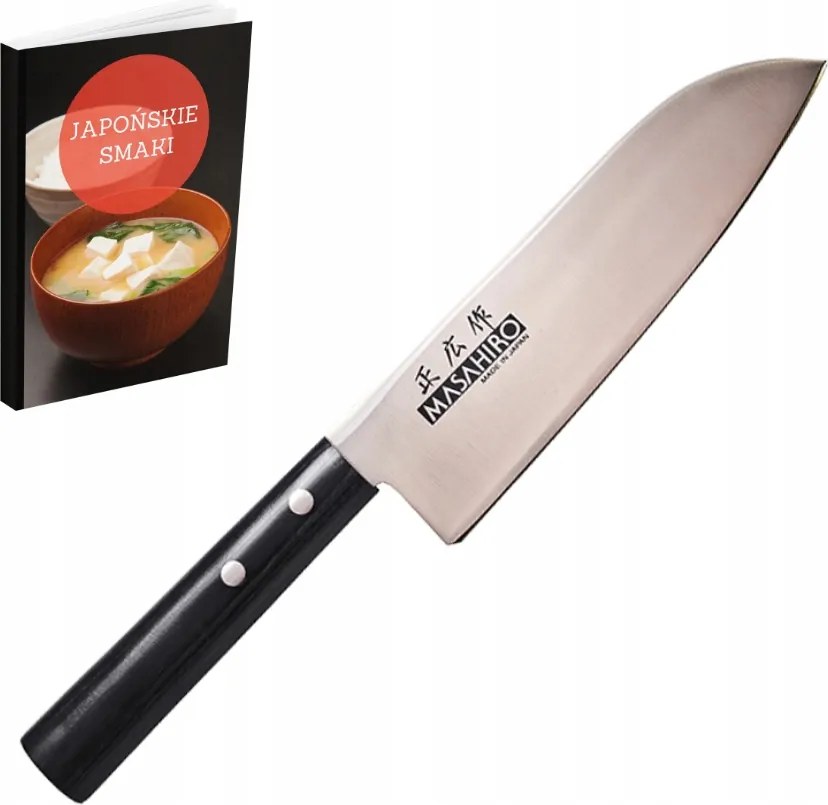 Sankei Santoku Masahiro kés 16,5 cm fekete univerzális, japán acél