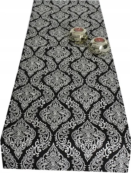 Futófelület fekete-fehér Vastag Szövet 40x180 dísz