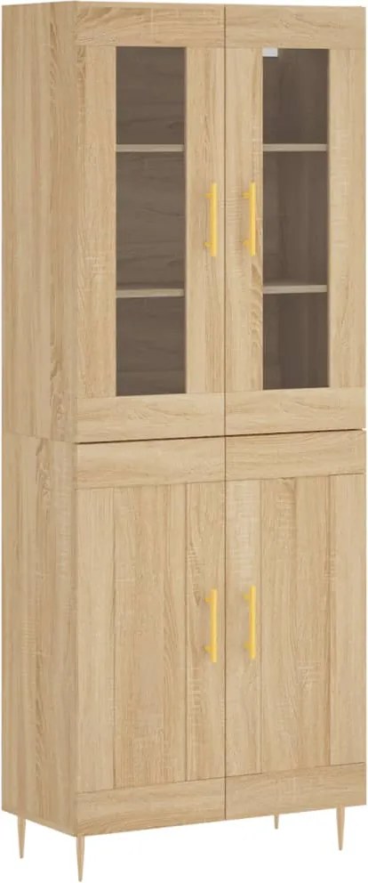 vidaXL sonoma tölgy szerelt fa magasszekrény 69,5 x 34 x 180 cm