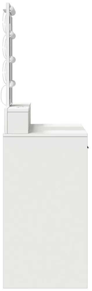 LED világítással ellátott sminkasztal Fehér 100x41x140 cm