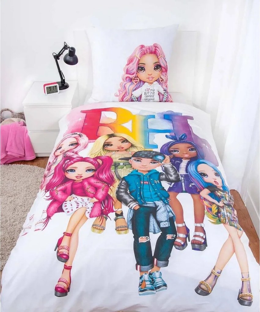 Herding Rainbow High gyerek pamut ágyneműhuzat, 140 x 200 cm, 70 x 90 cm