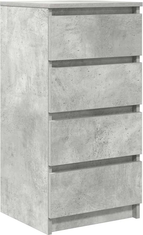 vidaXL betonszürke szerelt fa tálalószekrény 37,5x35x76 cm