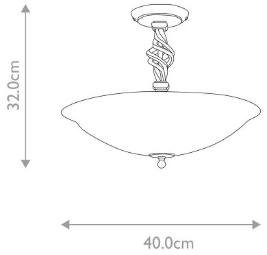 Elstead PB-SF-A-BLACK - Felületre szerelhető csillár PEMBROKE 3xE14/60W/230V