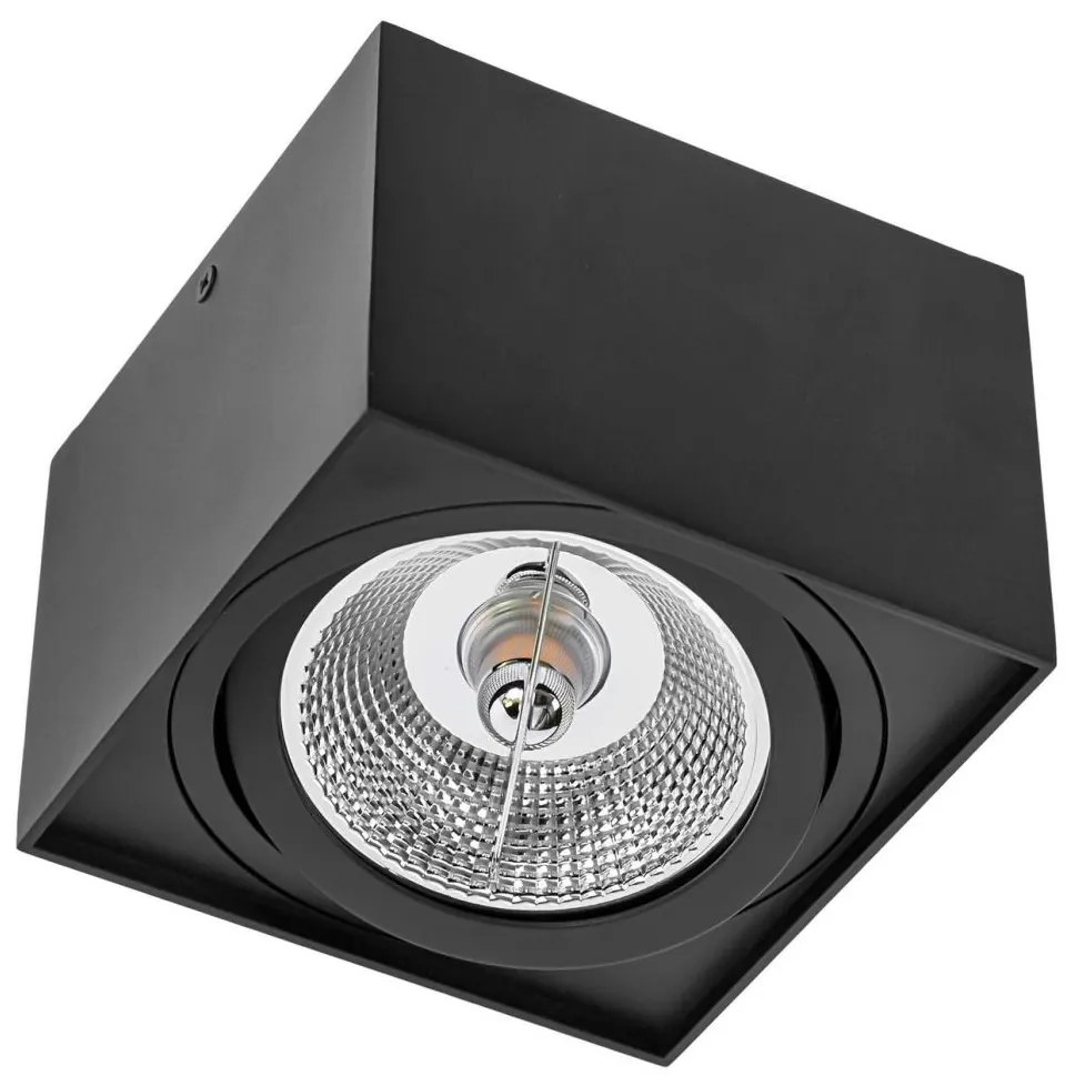 Spotlámpa CHLOE AR111 1xGU10/50W/230V szögletes fekete