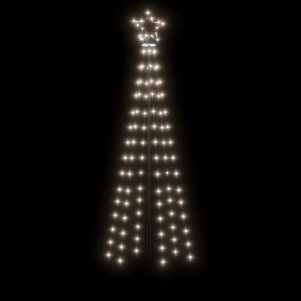 hideg fehér fényű karácsonyfa tüskével 108 LED-del 180 cm