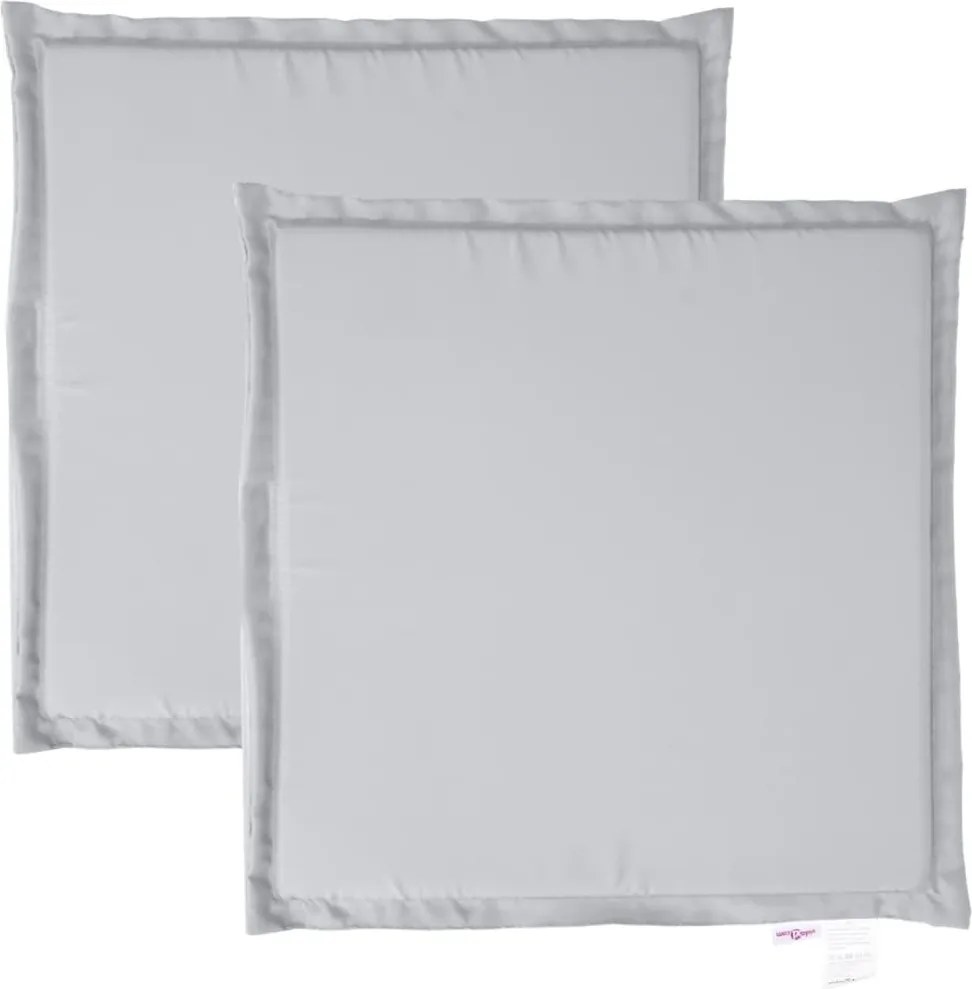 vidaXL 2 db világosszürke négyzet alakú kerti ülőpárna 45 x 45 x 2 cm