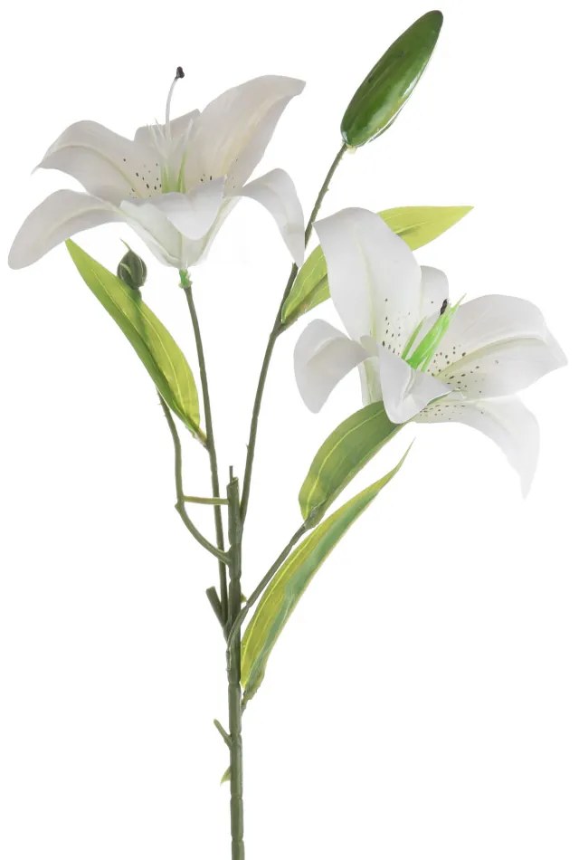 Liliom művirág, 57.5cm magas - Fehér