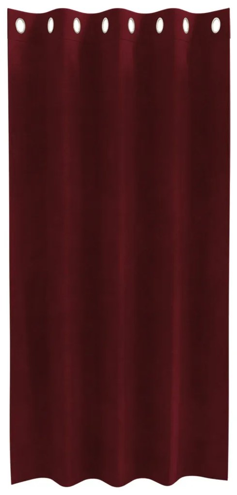 Feketeárnyékos Függönyök Személyzárakkal 2 db Borvörös Bársonyos