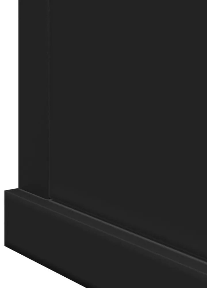 fekete szerelt fa fürdőszobai tükör 42 x 12 x 60 cm