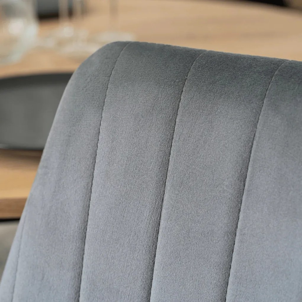 Étkezőszett HARRY asztal 102–142 cm artisan tölgy/fekete + 4 BARI szék szürke