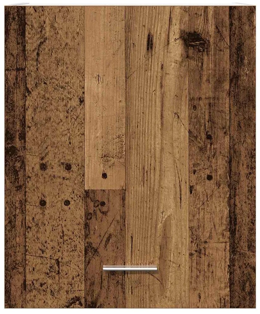 2 db antik fa színű szerelt fa függő szekrény 50 x 31 x 60 cm